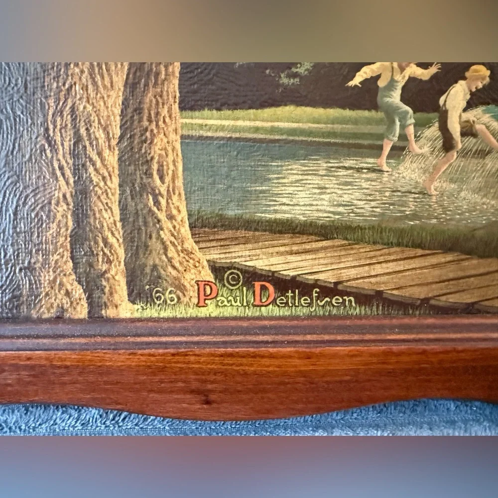 Vintage Serving Tray Wall Decor Paul Detlefsen Happy Days 1966